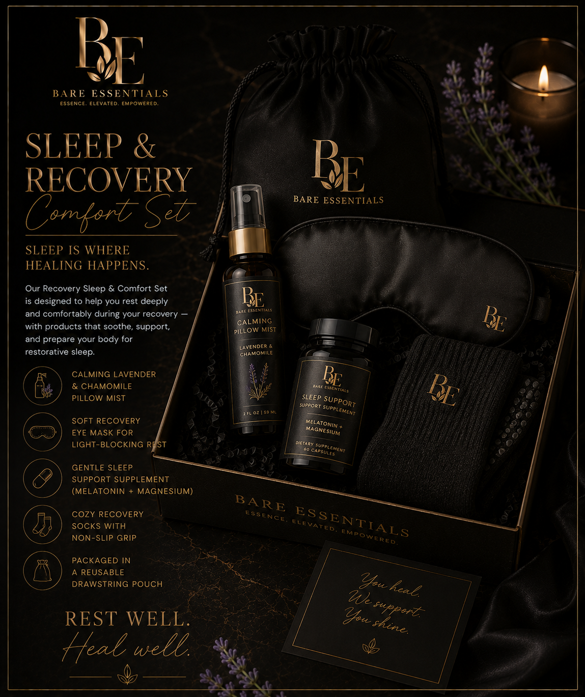 Bare Essentials Recovery Sleep & Comfort Set
