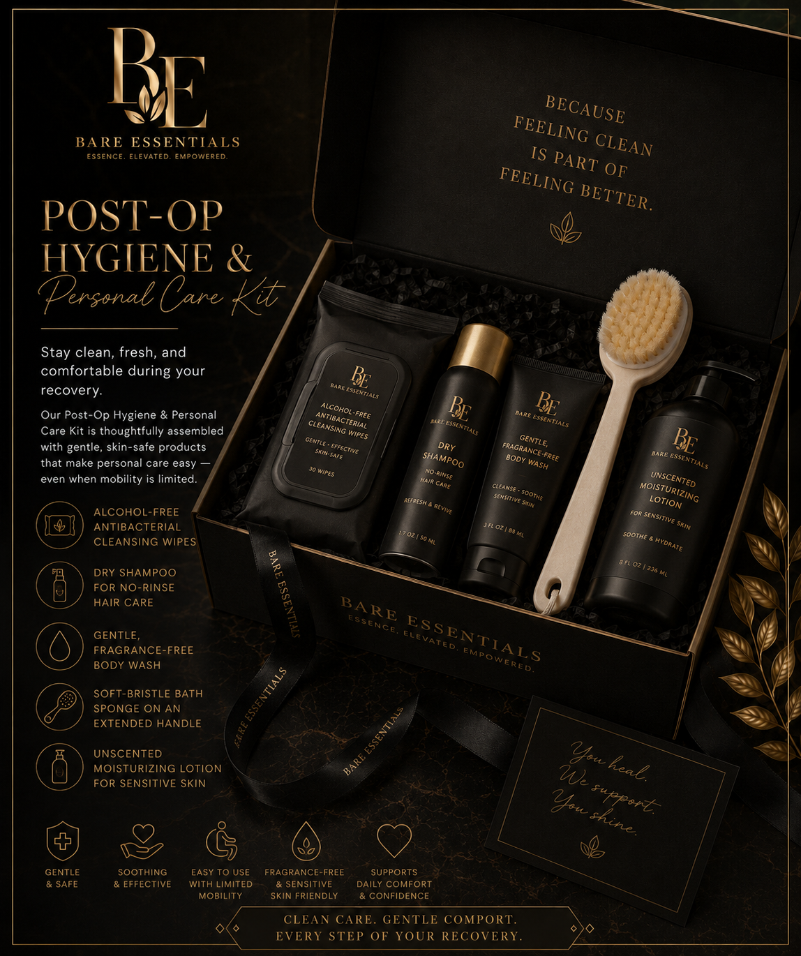 Bare Essentials Post-Op Hygiene & Personal Care Kit
